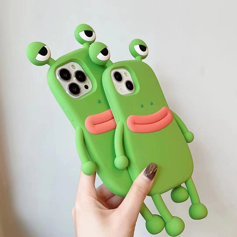 Beautiful Silicone 3D Frog Phone Case