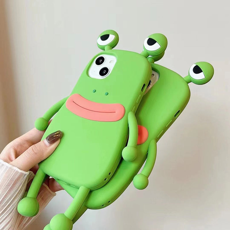 Beautiful Silicone 3D Frog Phone Case